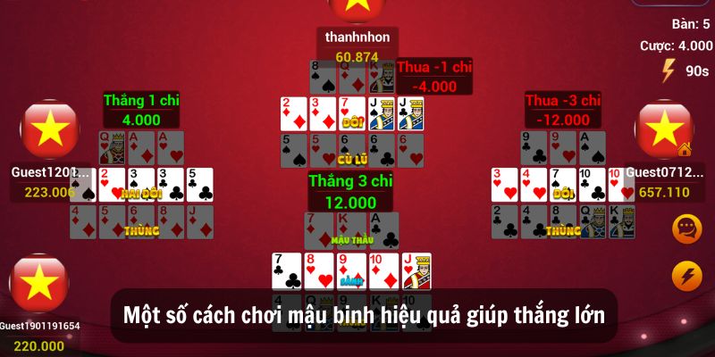 Một số cách chơi mậu binh hiệu quả giúp thắng lớn