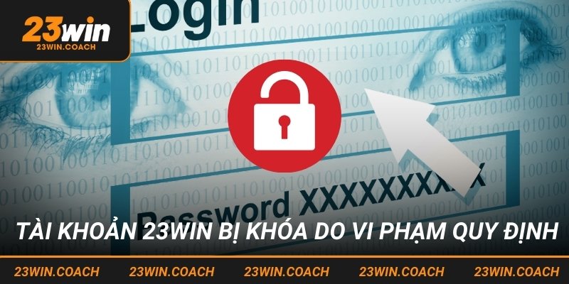 Tài khoản 23win bị khóa do vi phạm quy định